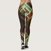 Retro Diagonaal: Abstract naadloos patroon. Leggings (Achterkant)