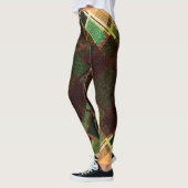 Retro Diagonaal: Abstract naadloos patroon. Leggings (Links)