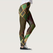 Retro Diagonaal: Abstract naadloos patroon. Leggings (Rechts)