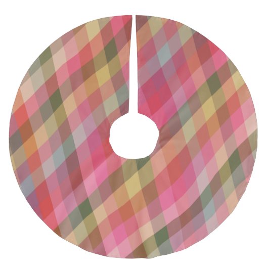 Retro Diagonale Kerst Plaid Schattigee Preppy Vaka Kerstboom Rok (Voorkant)