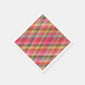 Retro Diagonale Kerst Plaid Schattigee Preppy Vaka Servet (Hoek)