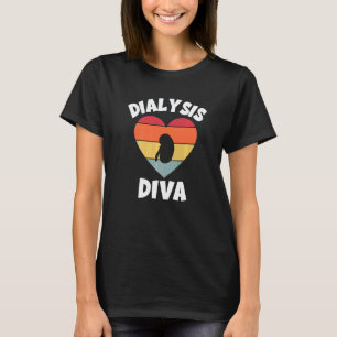 Retro Dialyse Diva Nier Verpleegster Rn Matching D T-shirt