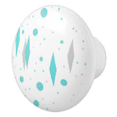 Rétro diamant de turquoise et bouton en céramique (Droite)