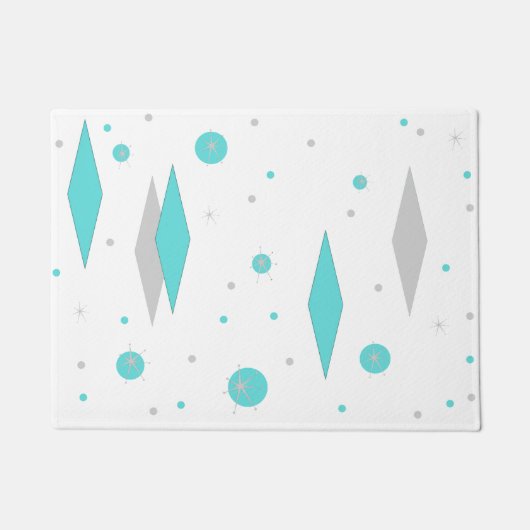 Rétro diamant de turquoise et tapis de porte de (Devant)