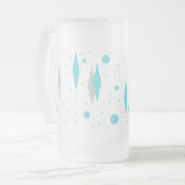 Rétro diamant de turquoise et tasse de Starburst (Devant gauche)