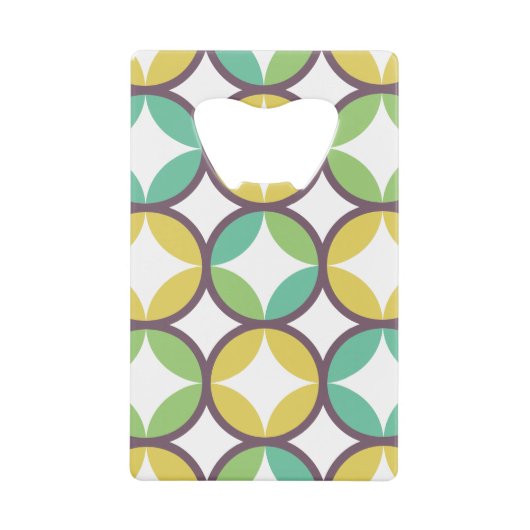 Retro Diamond dans Circle Pattern Blue Green Gold (Devant)