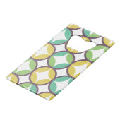 Retro Diamond dans Circle Pattern Blue Green Gold (Devant Angle)