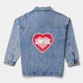 Retro Diamond Hart Liefde Valentijnsdag Denim Jacket (Achterkant)