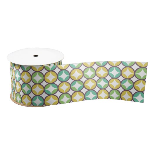 Retro Diamond in Circle Pattern Blue Green Gold Lint (Spoel)