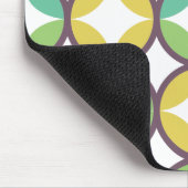 Retro Diamond in Circle Pattern Blue Green Gold Muismat (Hoek)