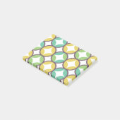 Retro Diamond in Circle Pattern Blue Green Gold Post-it® Notes (Schuin)