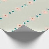 Retro Diamond Pattern Blue Gift Cadeau Cadeaupapier (Hoek)