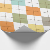 Retro Diamond Pattern Gift Wrap Cadeaupapier (Hoek)