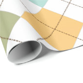 Retro Diamond Pattern Gift Wrap Cadeaupapier (Rol Hoek)