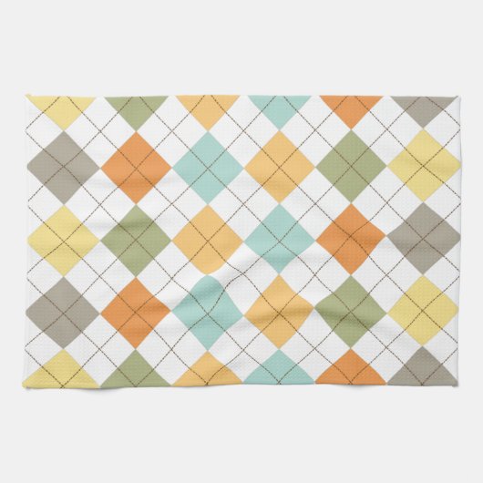 Retro Diamond Pattern Kitchen Towel Theedoek (Horizontaal)