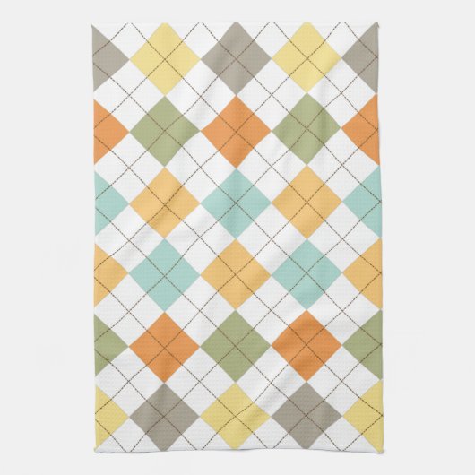 Retro Diamond Pattern Kitchen Towel Theedoek (Verticaal)