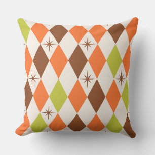 Retro Diamond Pattern-Sierkussen Kussen