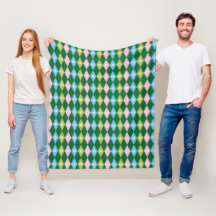 Retro Diamonds Kerst Kleuren Groen, Rood & Blauw