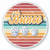 Retro Dice Bunco Player Sticker (Voorkant)