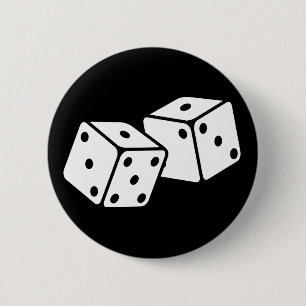 Retro Dice Ronde Button 5,7 Cm