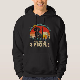  retro die ik leuk vind aan bier en dachshunds, mi hoodie