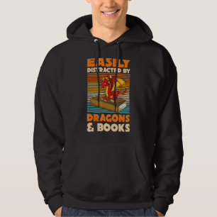 Retro dier gemakkelijk afgeleid door draken en boe hoodie