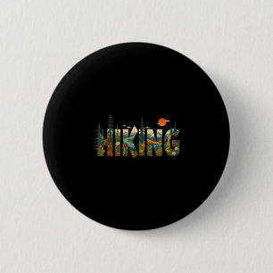 Retro dieren in het bos natuur bomen buiten ronde button 5,7 cm