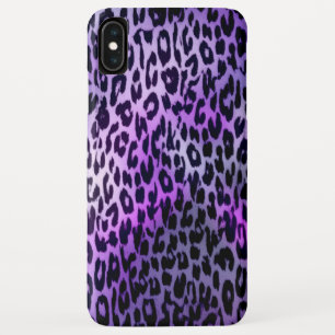 Retro dierprint textuur van luipaard iPhone XS max hoesje