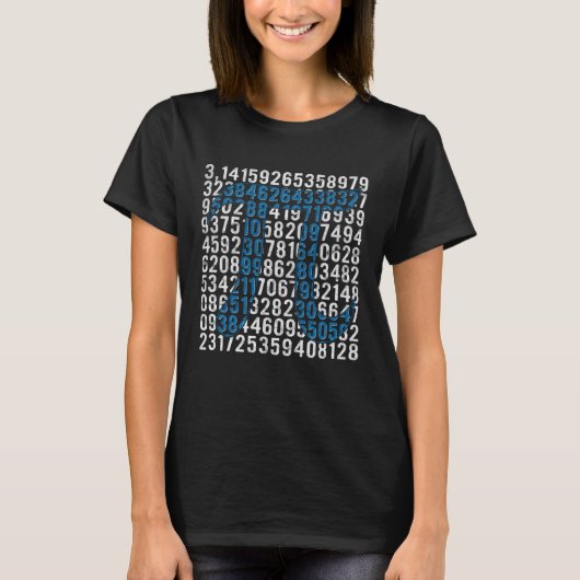Retro Digit Pi Symbol  Pi Day Math Teacher Student T-shirt (Voorkant)