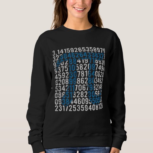 Retro Digit Pi Symbol  Pi Day Math Teacher Student Trui (Voorkant)