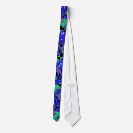 Retro Digital Splattered Stropdas (Achterkant)