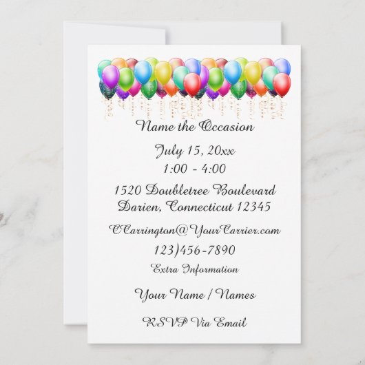 Retro diner barstoel uitnodiging (Achterkant)