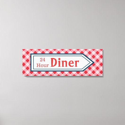 Retro Diner Bord Kunst Canvas Afdruk (Voorkant)