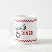 Retro Diner Coffee-Mok - Retro Design Coffee-Mok Koffiemok (Voorkant links)