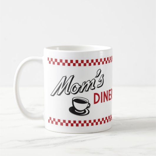 Retro Diner Coffee-Mok - Retro Design Coffee-Mok Koffiemok (Links)
