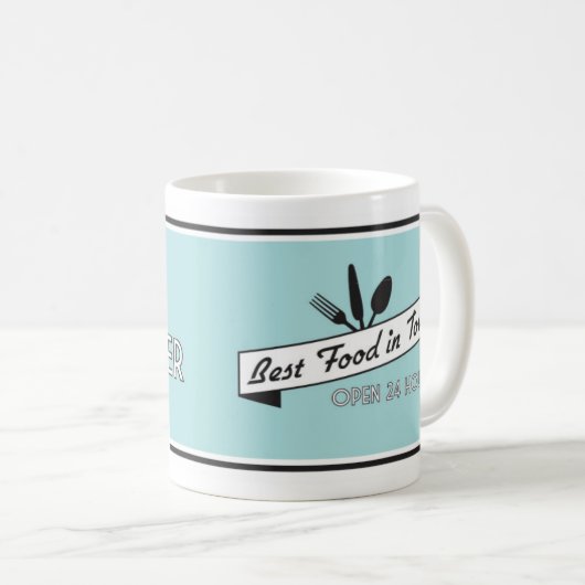 Retro Diner Coffee Mug - Retro Design Drinkware (Devant droit)