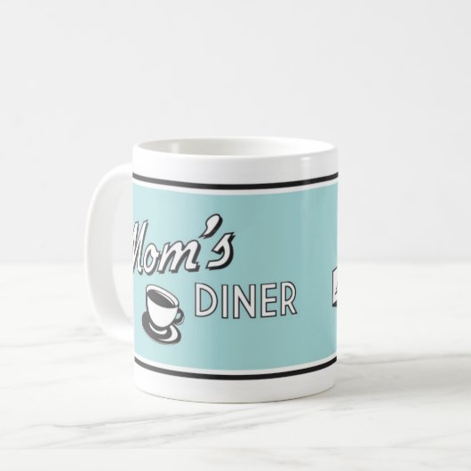 Retro Diner Coffee Mug - Retro Design Drinkware (Devant gauche)