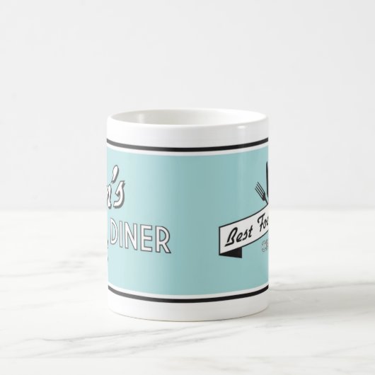 Retro Diner Coffee Mug - Retro Design Drinkware (Centre)