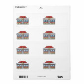 retro diner design etiket (Full Sheet)