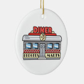 retro diner design keramisch ornament (Rechts)