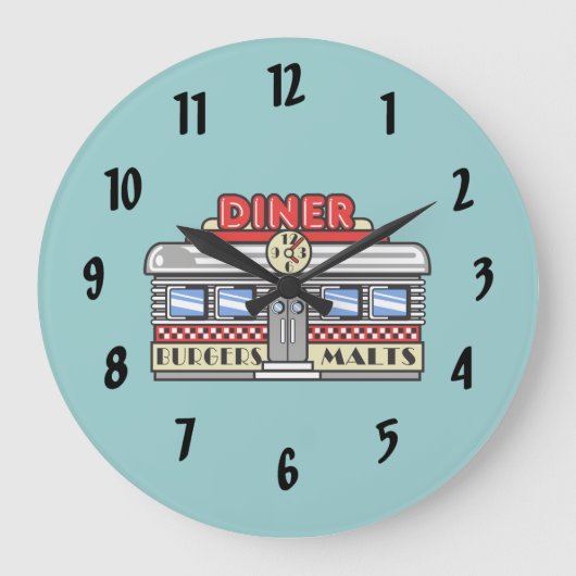 Retro DIner Grote Klok (Voorkant)