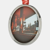 Retro Diner in de Pacific Northwest Metalen Ornament (Links)