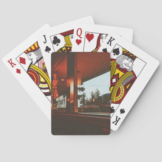 Retro Diner in de Pacific Northwest Pokerkaarten (Achterkant)