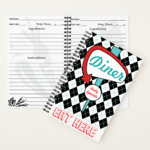 Retro Diner Keuken Receptenboek Notitieboek