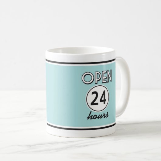 Retro Diner Koffie Mok - Retro Style Drinkware (Voorkant rechts)