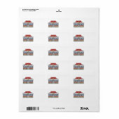 retro diner ontwerp etiket (Full Sheet)