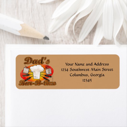 Retro Diner, Pap's Bar-B-Que Etiket (Insitu)