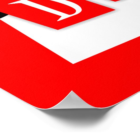 Retro Diner Red en Black Starburst Custom Kitchen Poster (Hoek)