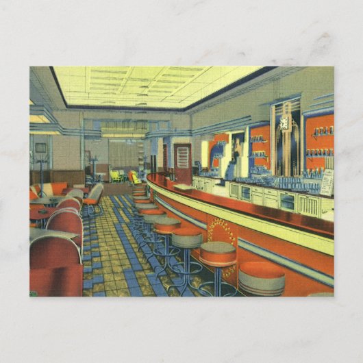 Retro diner, restaurant of bar Uitnodiging (Voorkant)