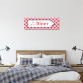 Retro Diner Sign Art Canvas Afdruk (Insitu (Slaapkamer))